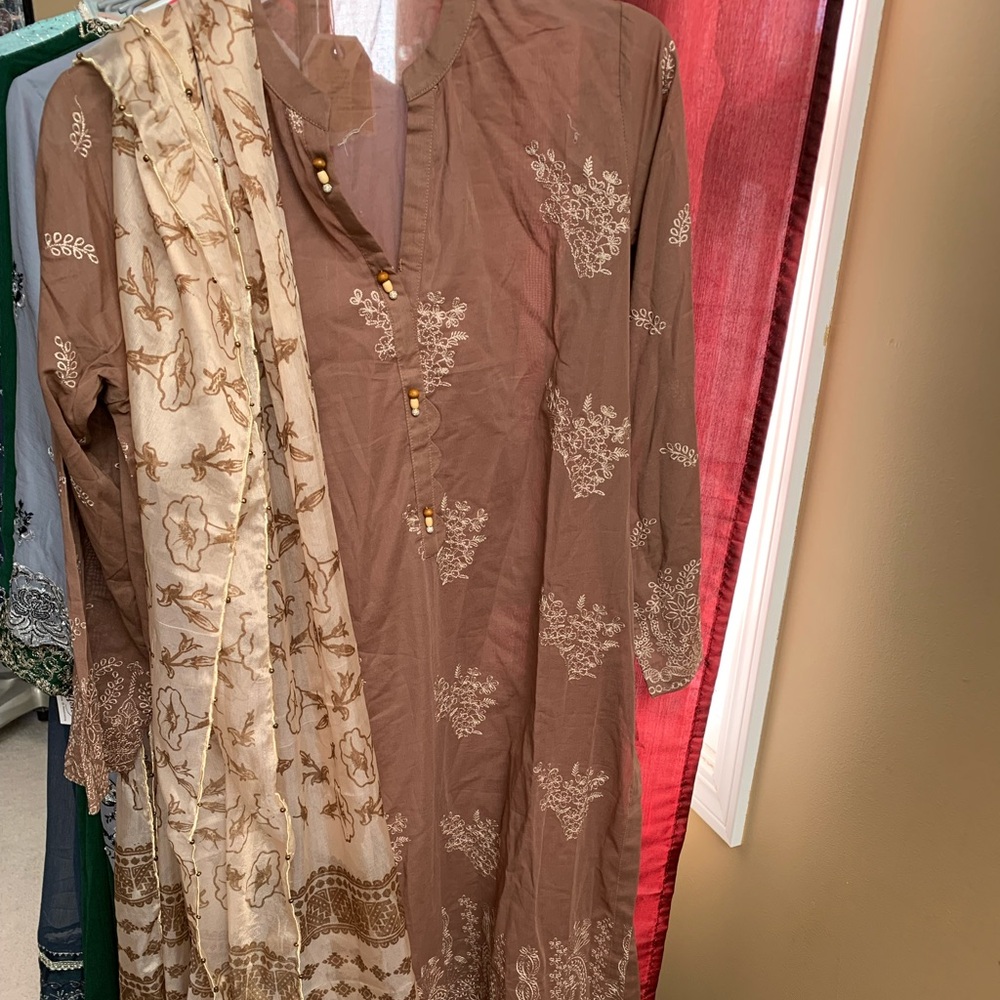 Designer chiffon Pakistani dress